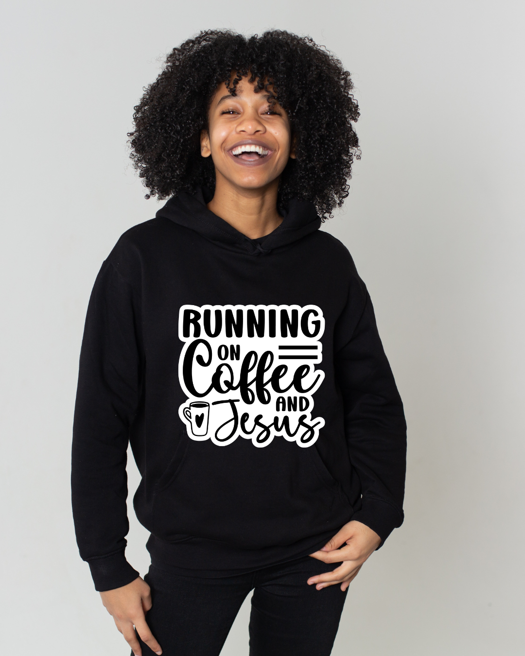 "Running on coffee & Jesus" Hoodie